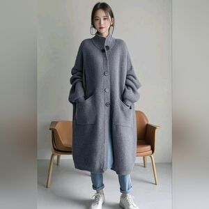 long sweater coat with pockets 20W